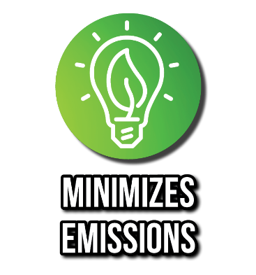 Minimizes emissions